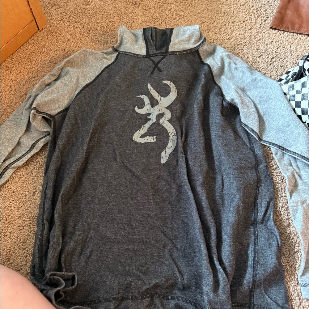 Browning Two-Tone Gray Turtleneck Sweater